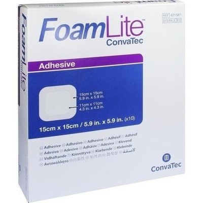 FOAM LITE ConvaTec adhäsiv PU-Schaumverb.15x15 cm 10 ST