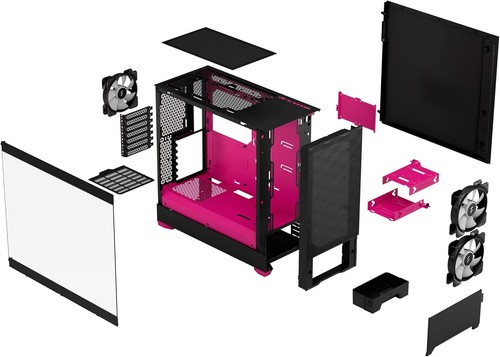 Fractal Design Pop Air RGB Magenta Core - Tempered Glass Clear Tint - Honeycomb - Afbeelding 3 van 10