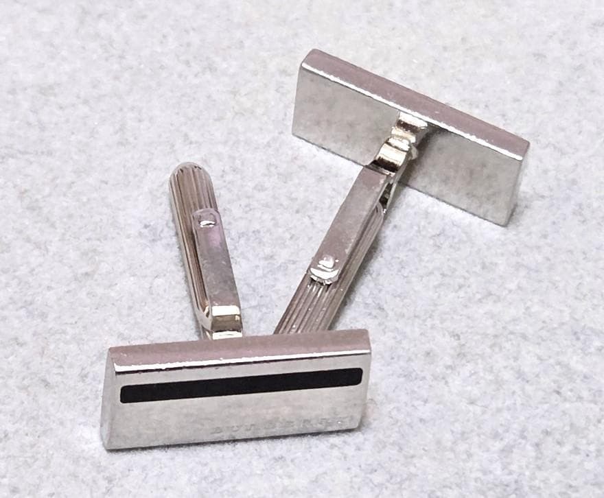 BURBERRY Cufflinks Silver Rectangle Shape [Very g… - image 16