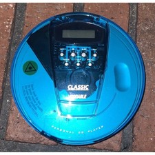Classic CJ600 Joggable Personal CD Player Translucent Blue Vintage 2001 Y2K Tech