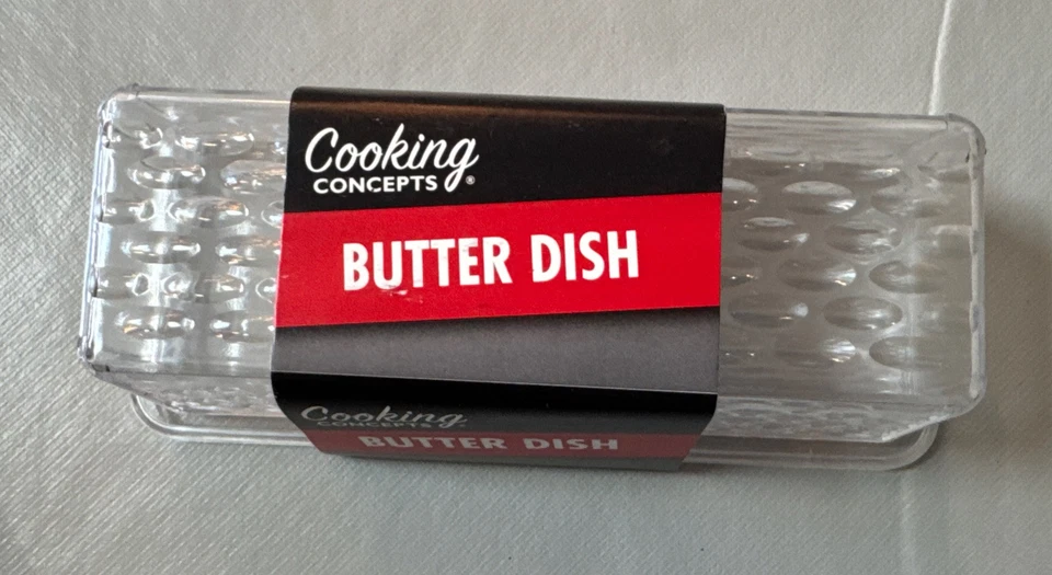 Plato de mantequilla de plástico texturizado Cooking Concepts Bx 3 Foto 2 de 4