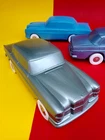 Geobra Pre Playmobil Mercedes 220 in Light Gold 29 cm 1960s No. 101 TOP RARE