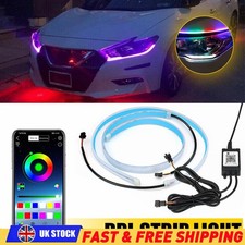 RGB APP 60CM LED Car DRL Daytime Running Signal Lamp Strip Light Flexible Tube B
