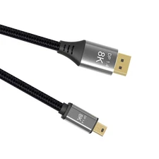 Mini DP to DP Cable Conversion Cord Adapter 8K@60Hz 4K@144Hz DisplayPort 1.4