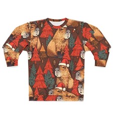 Capybara Ugly Christmas Sweater Sweatshirt  Holiday Animal Knit Pattern