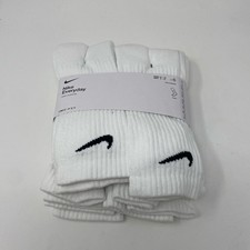Nike Everyday Cushioned Dri-FIT Crew Socks 6-Pair Pack White/Black   Size L