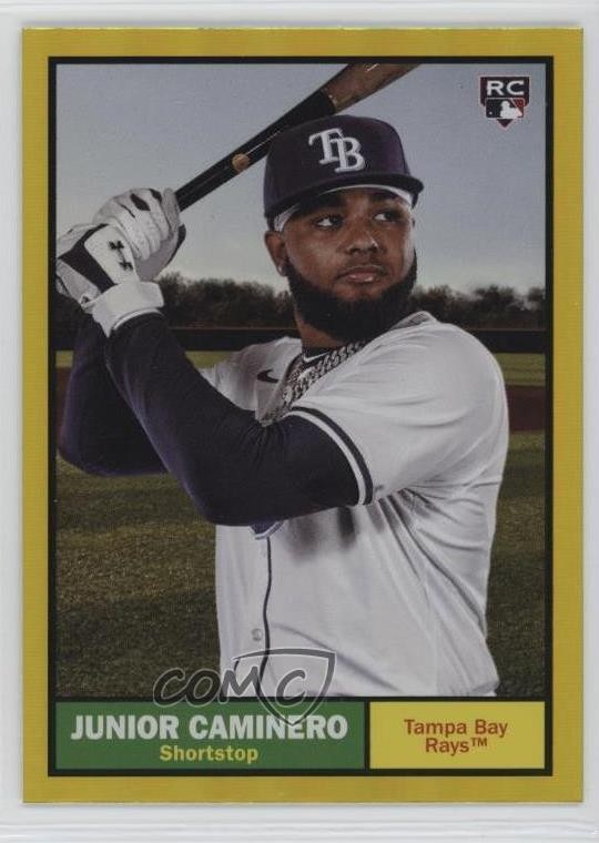 2024 Archives 1961 Topps Yellow Foilboard Junior Caminero #33 Rookie RC 0md