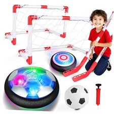 3-in-1 Hover Soccer Ball Set, Including 2 LED Hover Hockey and Soccer Ball
