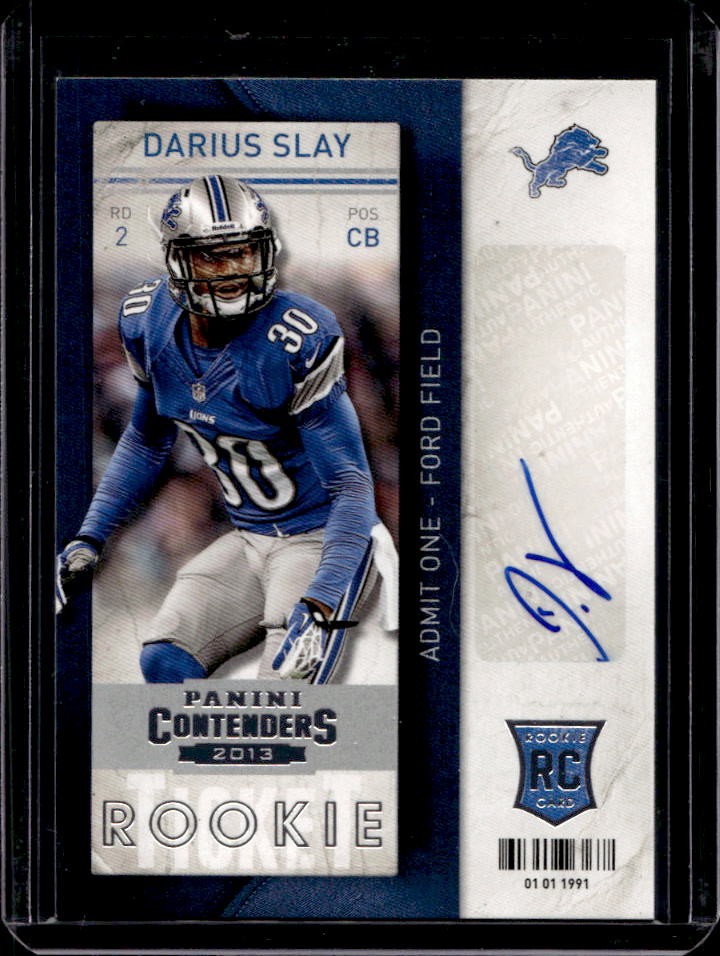 2013 Contenders Darius Slay RC Rookie Auto #128 Lions