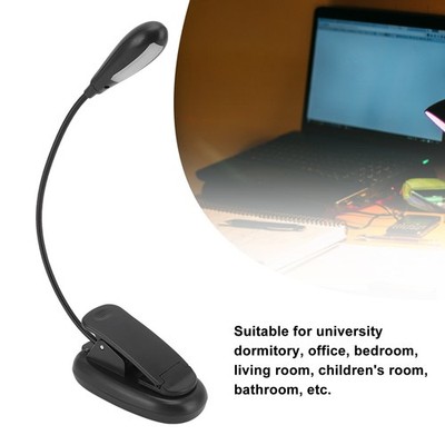 Clip On Light Schwarz 9 Level 7 Lampen Faltbar Flexibel Schwanenhals USB DE