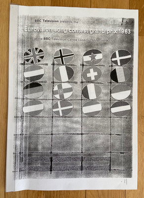 Eurovision London 1963, Official programme, b/w COPY