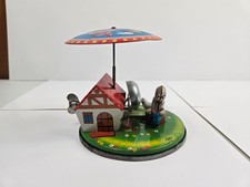 Vintage Yone Made in Japan "Happy Grandpa" Tin Wind-Up Toy - Working