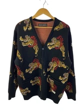 WACKO MARIA Cardigan (Thick) L Wool BLK Allover Pattern