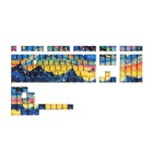 Starry Skys Cherry-Tastenkappen, PBT-Material, Seitliche Buchstaben, Dye-Su7513