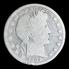 1904 Barber Silver Half Dollar