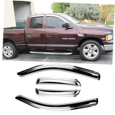 94623Y Chrome Side Window Visor Wind Vent Ram1500 02-08 Quad cab Chrome 