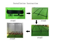 Wedding Party Backdrop Stand Metal 2.3m 2.3m Black Backdrop Frame for Ceremony