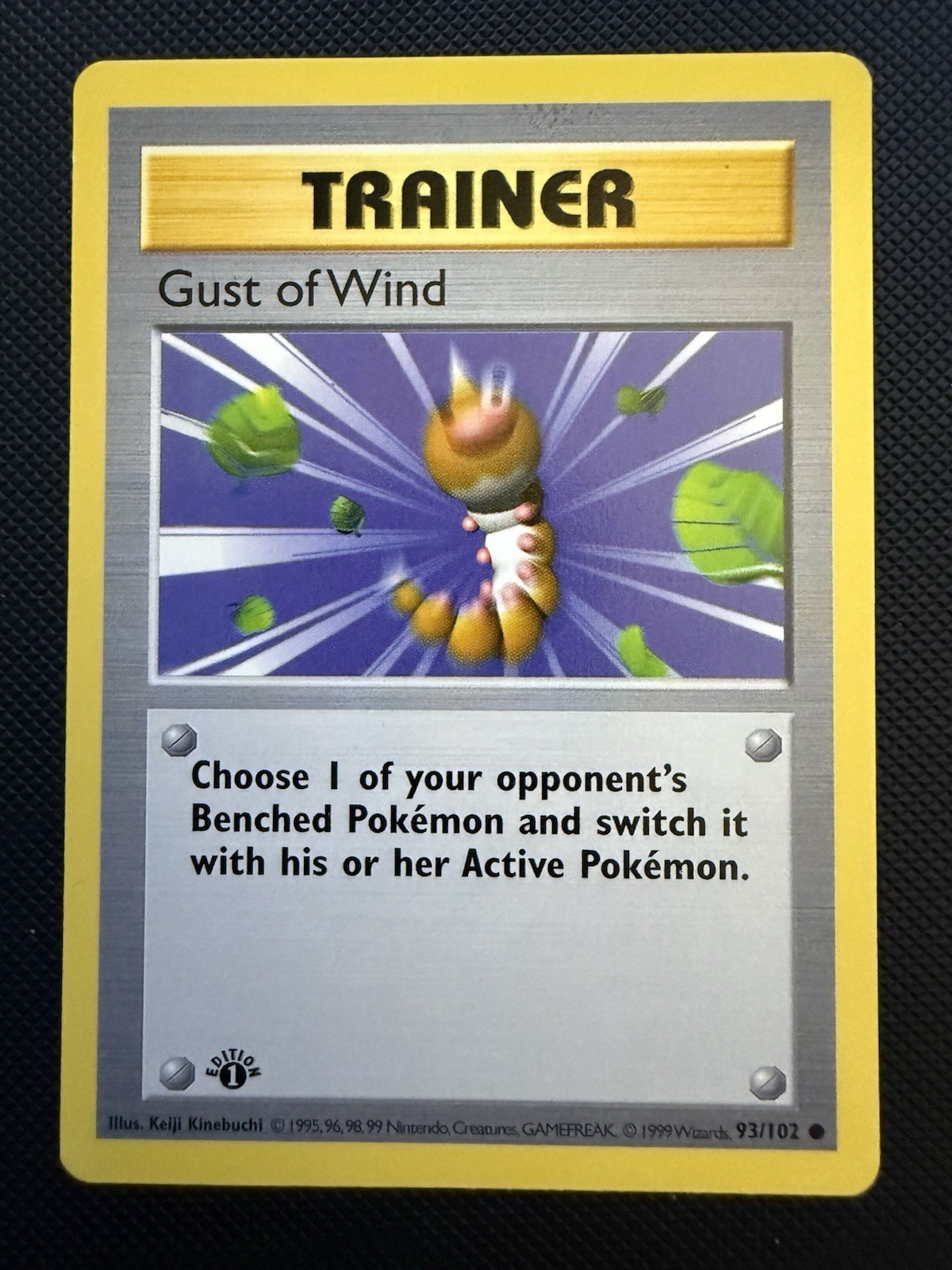 1999 Pokemon Base Set - 1st Edition Trainer Gust of Wind 93/102 - Near Mint NM