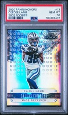 2020 Panini Honors #13 CeeDee Lamb 2002 Silver Prizm Rookie /70 Cowboys PSA 10