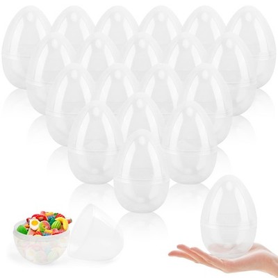 24 Pack Plastic Easter Eggs Large 3.5 Inch Empty Eggs Bulk Fillable for Easte...