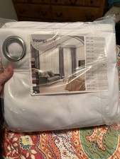 YoungsTex Blackout Curtains 42x63 Thermal Insulated Room Darkening, White