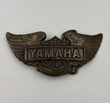 YAMAHA Belt Buckle Vintage Solid Brass Wings Motorcycle Rider Style Rustic