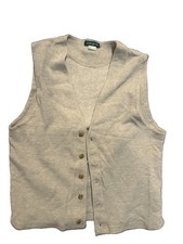 Vintage Hang Ten Waffle Knit Button "90s Grunge Aesthetic Surf Vest" Size L