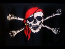 Pirate Flag Jolly Roger Skull Crossbones Outdoor Banner Boat Flag Large 3' x 5'