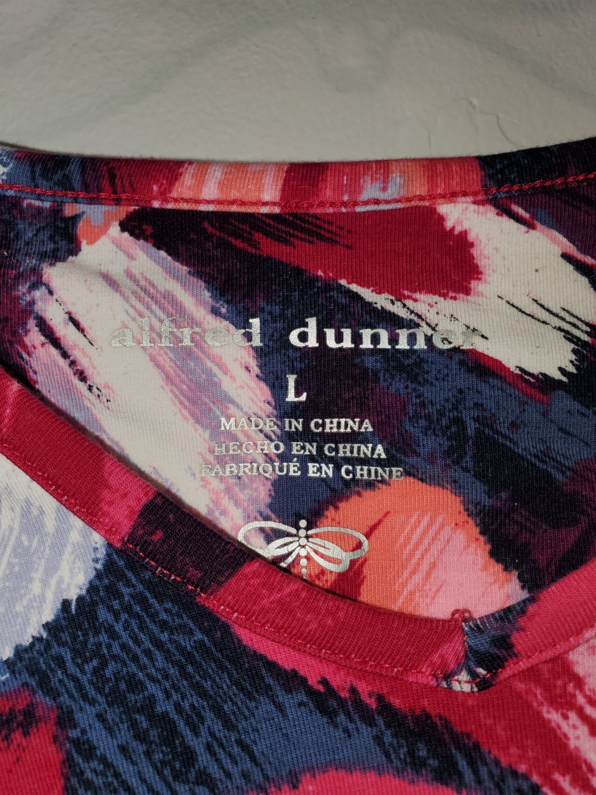 NWOT Alfred Dunner Top Multicolor Flower Size L #70