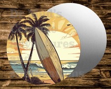 Metal Round Sign SURF BOARD SURFING  Wreath Crafts  miniatures