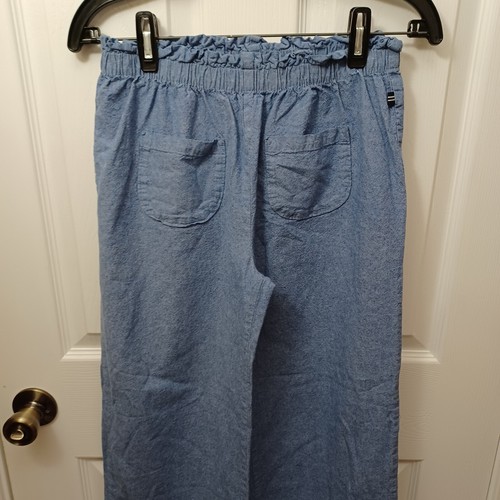 GIRL'S NAUTICA BLUE CHAMBRAY ELASTIC BAND PANTS WITH POCKETS SIZE XL 16 - Picture 2 of 12