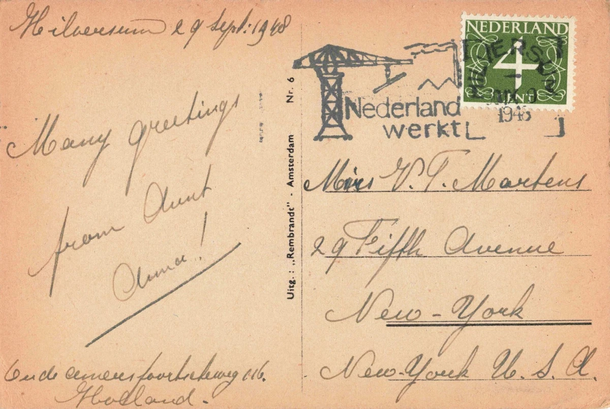 Postcard Hilversum Netherlands Gezicht Op De 72 Trapjes Stairs | eBay