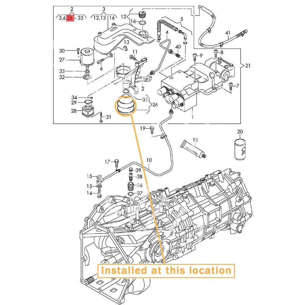 FOR FERRARI LAMBORGHINI GEARBOX ACCUMULATOR OE：086325585