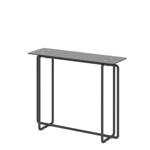 Console Table Tea Table Single Layer Tempered Glass Rectangular Porch Table - Picture 5 of 30