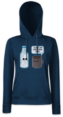 Dark Side Coffee Damen Hoodie Sweatshirt Star Nerd Milk Computer Wars Scientist