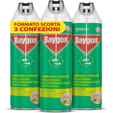 Baygon Spray Per Scarafaggi e Formiche Con Erogatore Di Precisione 500ml 3pz