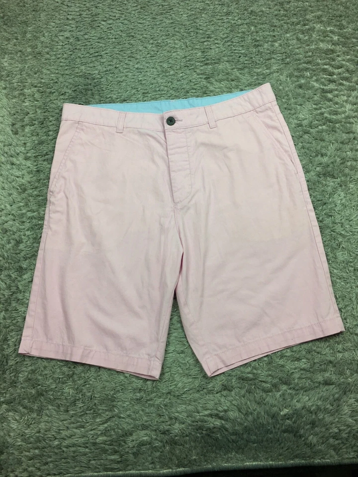 Pantalones Cortos Chinos Divididos H&M Para Hombre Talla 32 Rosa Algodón Chino Foto 2 de 4