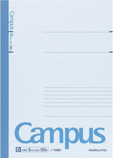 KOKUYO Campus B5 Notebook 100 Sheets 6mm Ruled Blue Japan Import