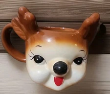 Home For The Holidays Winter Wonder Lane Beautiful Reindeer Ceramic Mug 5 In.