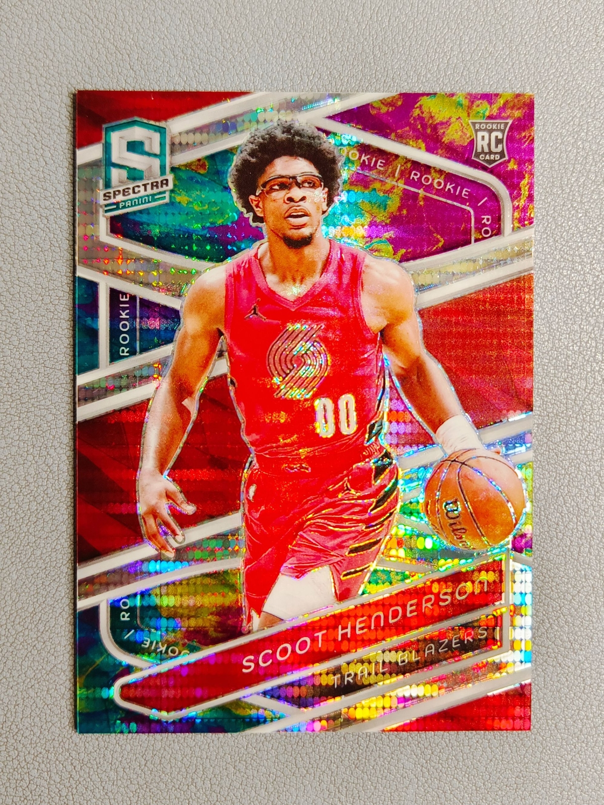 2023-24 Spectra Scoot Henderson 97/125 Celestial Pulsar Prizm Rookie RC #142