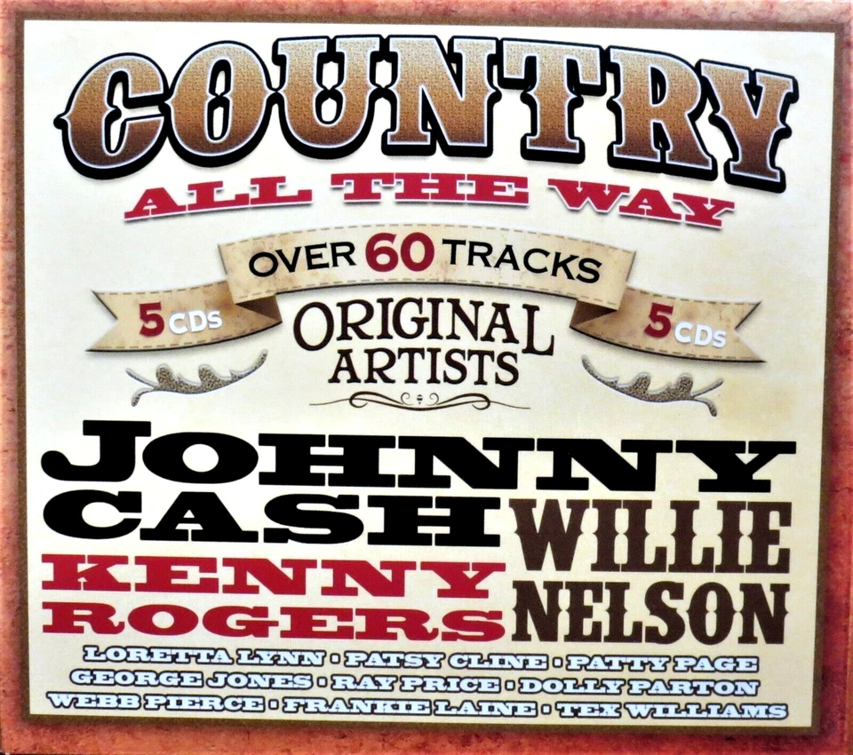 Country Music All The Way 5CD NEW Loretta Lynn, Willi Nelson 60 Songs, Original - Image 3 of 4