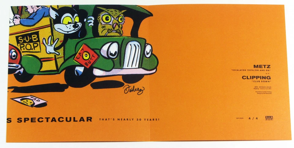 Metz Clipping 7 Orange Vinyl Sub Pop Singles Mudhoney Nirvana Pearl Jam /1000 - Image 3 of 3