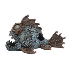 Betta Steam Punk Piranha Aquarium Fish Tank Hideaway Ornament