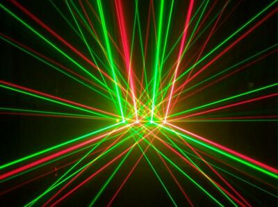 Shinp 4-Lens RG Red+Green Laser Light Stage Effect Show DJ