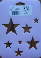 Stencil Stars Paint Crafts W9413 Home decor StenSource journals star holiday