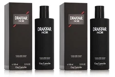 *PACK OF 2* DRAKKAR NOIR by Guy Laroche for Men AFTER SHAVE LOTION 3.3 oz 100 ml