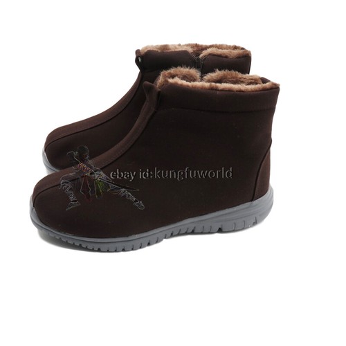 Winter Shaolin Monk Buddhist Shoes Chinese Kung fu Wushu Training Boots - Picture 2 of 7
