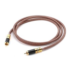 1Pcs audio signal fever dual RCA TS plug speaker power amplifier connect cable