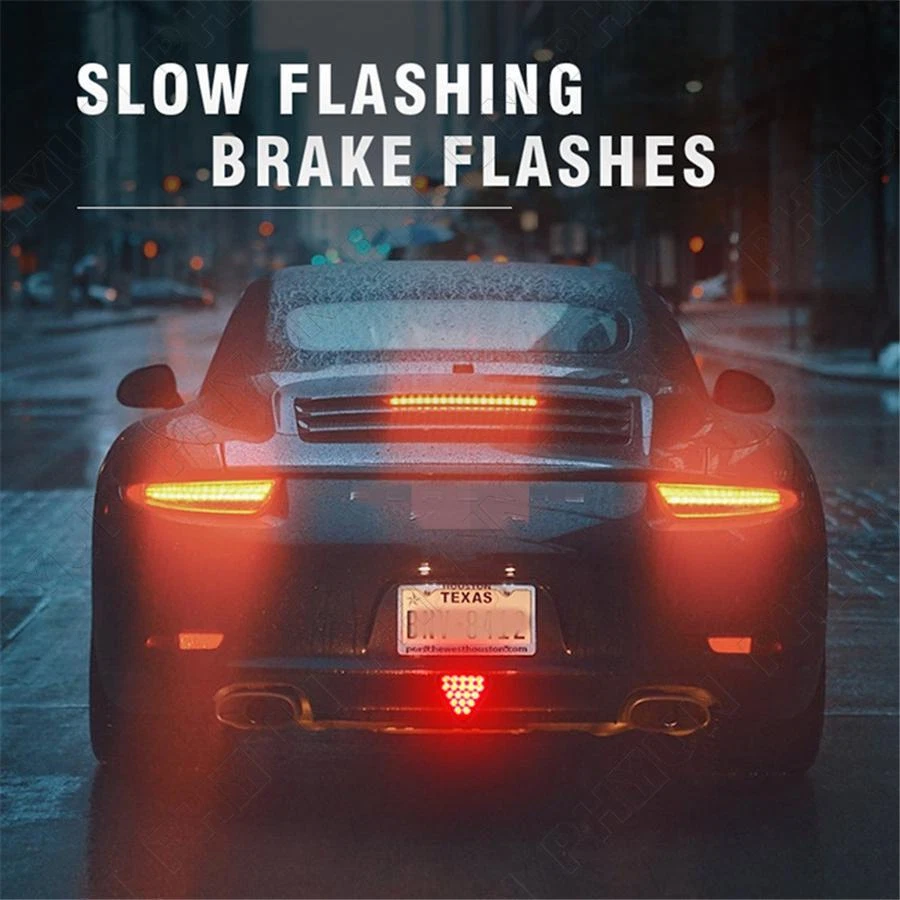Car Style Rear Bumper Flicker 3rd Brake Light Pilot Warning Stop Safety Lamp — 第 2/4 张图片