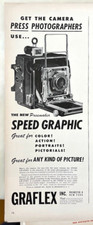 1947 magazine ad for Graflex Pacemaker Speed Graphic Camera - Great for color 